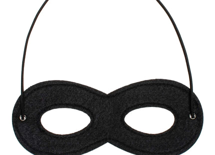 Bandit Augenmaske schwarz, Einbrecher Maske für Kinder & Erwachsene an Fasching & Karneval (1x)