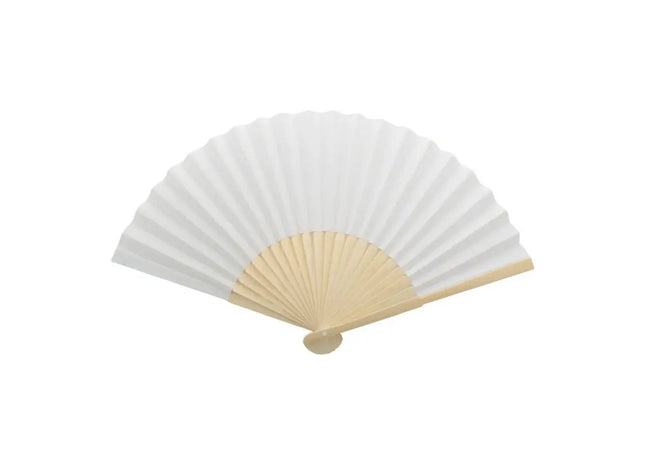 Bapper Handfächer - Weißer Fächer für stilvolle Erfrischung und elegantes Aussehen TK Gruppe® Grosshandel 