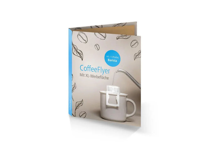 Barista CoffeeFlyer in Naturbraun – Maßgeschneidertes Design & Öko-Stil TK Gruppe® Grosshandel 