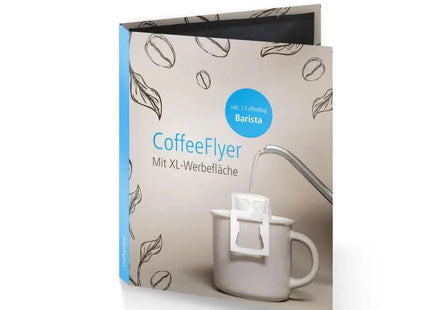 Barista CoffeeFlyer in Tiefschwarz – Maßgefertigtes Design & Modern TK Gruppe® Grosshandel 