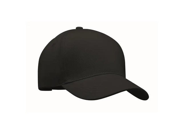 Baseball Kappe 5 Panels SINGA - schwarz Stilvoll, bequem, verstellbar Hochwertige Mütze TK Gruppe® Grosshandel 