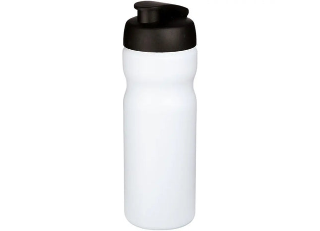 Baseline Plus 650ml Sportflasche, Klappdeckel, Weiß-Schwarz TK Gruppe® Grosshandel 