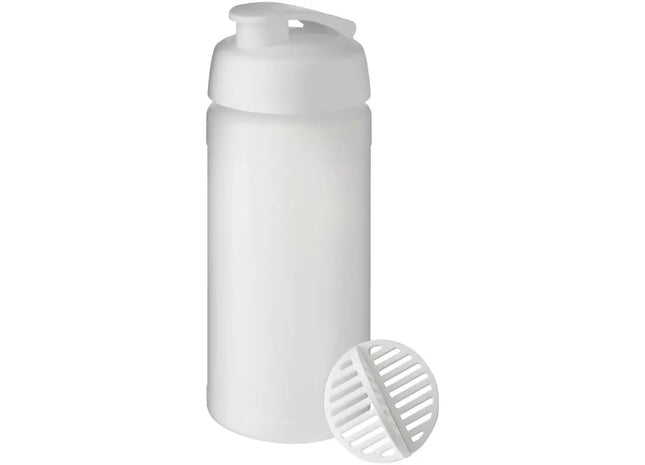 Baseline Plus Shakerflasche 500 ml, Weiß & Klar Mattiert, Praktisch für Unterwegs TK Gruppe® Grosshandel 