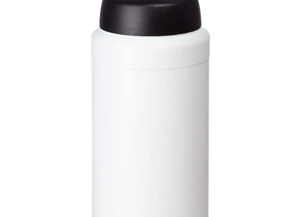 Baseline Plus Sportflasche 500 ml, Weiß-Schwarz, mit Praktischem Sportdeckel TK Gruppe® Grosshandel 