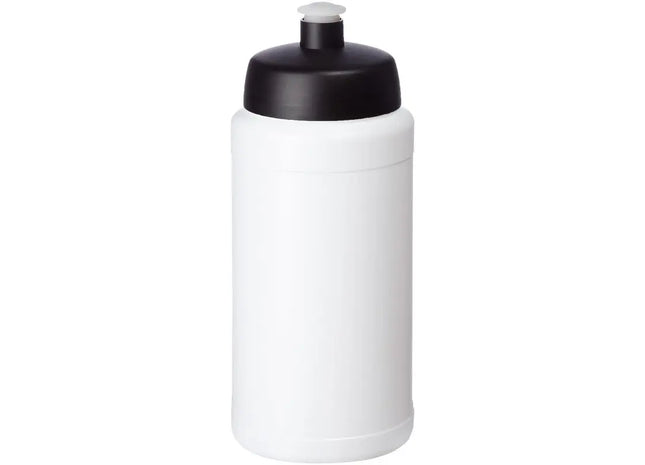 Baseline Plus Sportflasche 500 ml, Weiß-Schwarz, mit Praktischem Sportdeckel TK Gruppe® Grosshandel 