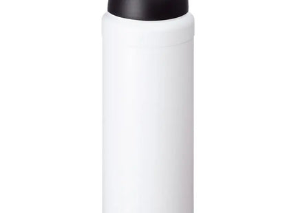 Baseline Plus Sportflasche 750 ml, Weiß-Schwarz, Mit Sportdeckel, Robust TK Gruppe® Grosshandel 