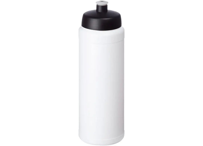 Baseline Plus Sportflasche 750 ml, Weiß-Schwarz, Mit Sportdeckel, Robust TK Gruppe® Grosshandel 