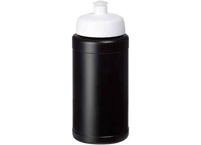 Baseline Recycelte Sport-Trinkflasche, 500 ml - Schwarz & Weiß TK Gruppe® Grosshandel 