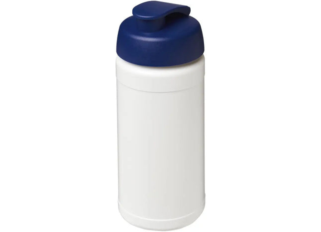 Baseline Recycelte Sportflasche in Weiß-Blau - Eco-Friendly, 500 ml TK Gruppe® Grosshandel 