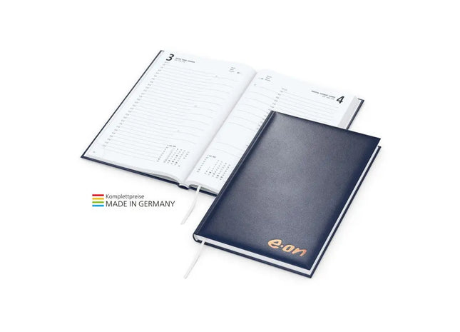 Basic Kalender mit Kupferprägung - Dunkelblau - Eleganter Terminplaner TK Gruppe® Grosshandel 