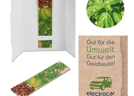 Basilikum Kräuter-Stick in Bedruckter Karte - Praktisch & Kreativ TK Gruppe® Grosshandel 