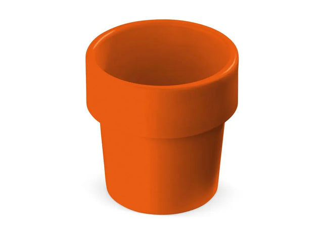 Basilikum im farbenfrohen Orangeton-Töpfchen - Frisch & Dekorativ TK Gruppe® Grosshandel 