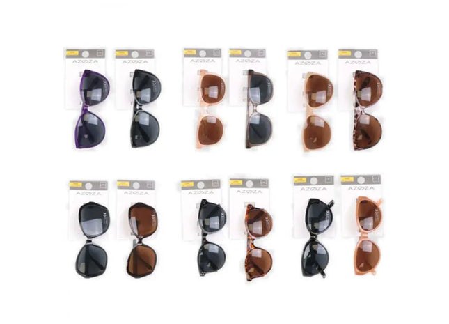 Basis Sonnenbrillen für Damen, 12er Sortiment, UV400 Schutz, Kategorie 3 TK Gruppe® Grosshandel 
