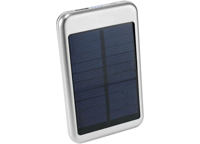 Bask 4000 mAh Solar Powerbank - Silber Stilvolle, Umweltfreundliche Ladestation für Unterwegs TK Gruppe® Grosshandel 