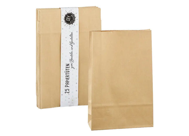 Bastel-Papiertüten, 25er Set, 21,5 cm x 13,5 cm | Vielseitige Geschenkbeutel TK Gruppe® Grosshandel 