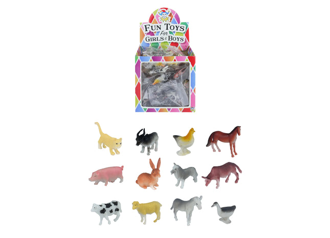 Bauernhoftiere Spielset, 4-5 cm, Sortiment mit 10 Figuren TK Gruppe® Grosshandel 