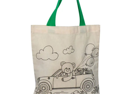 Baumwolltasche zum Ausmalen in Beige – Kreativ, Spaßig & Personalisierbar TK Gruppe® Grosshandel 