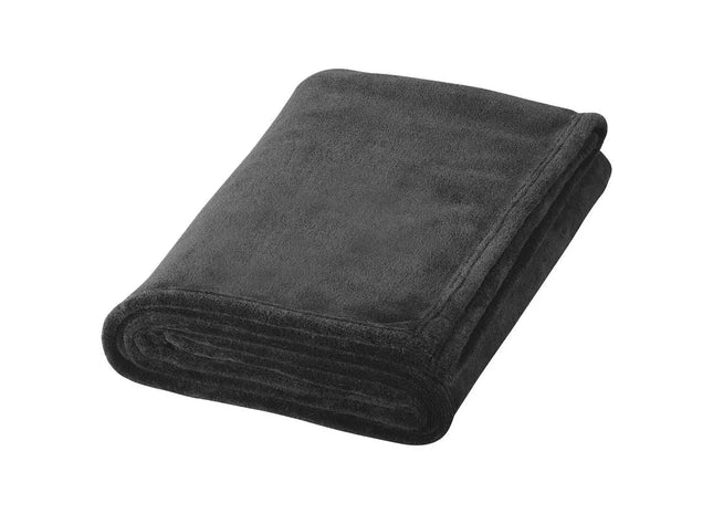 Bay Plaid-Decke aus Premium Coral-Fleece für extra Weichheit - Schwarz TK Gruppe® Grosshandel 