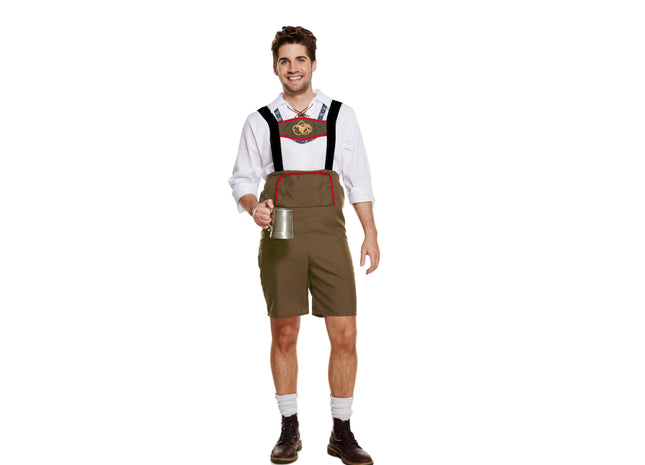 Bayerisches Fest-Outfit Für Erwachsene – Trachtenmode Herren Lederhose & Hemd Set TK Gruppe® Grosshandel 