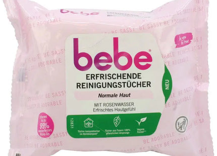 Bebe 5-in-1 Erfrischungstücher, 25 Stück - Sanfte Pflegetücher für die Hautreinigung TK Gruppe® Grosshandel 
