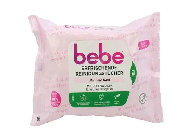 Bebe 5-in-1 Erfrischungstücher, 25 Stück - Sanfte Pflegetücher für die Hautreinigung TK Gruppe® Grosshandel 