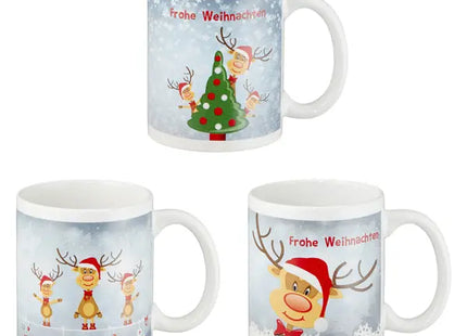 Becher Rentier Ole, 3er-Set, 9,5cm - Charmantes festliches Trinkbecher-Set TK Gruppe® Grosshandel 