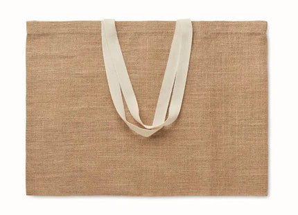 Beige Einkaufstasche aus Jute FULLA – Umweltfreundliche und elegante Tragetasche für jeden Tag TK Gruppe® Grosshandel 