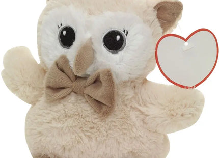 Beige HELGA Plüsch-Eule: Weise Begleiterin für Spiel und Dekoration mit charmantem Federkleid TK Gruppe® Grosshandel 