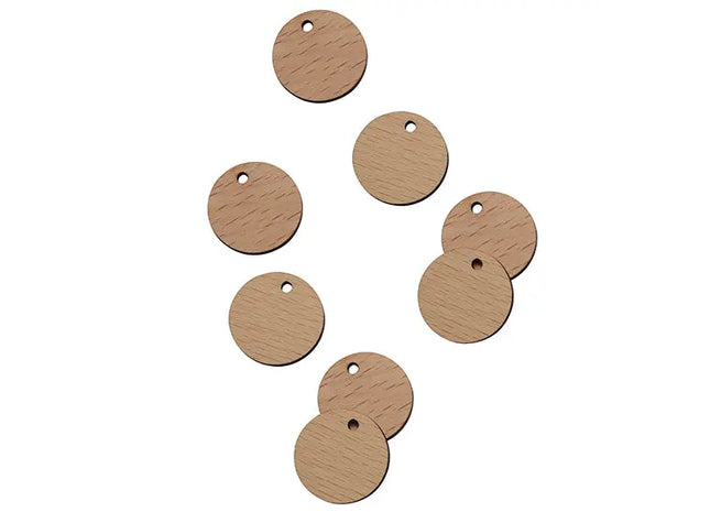 Beige Holz 1€-Chip mit Loch, Praktisch & Umweltfreundlich, Einkaufswagenlöser TK Gruppe® Grosshandel 