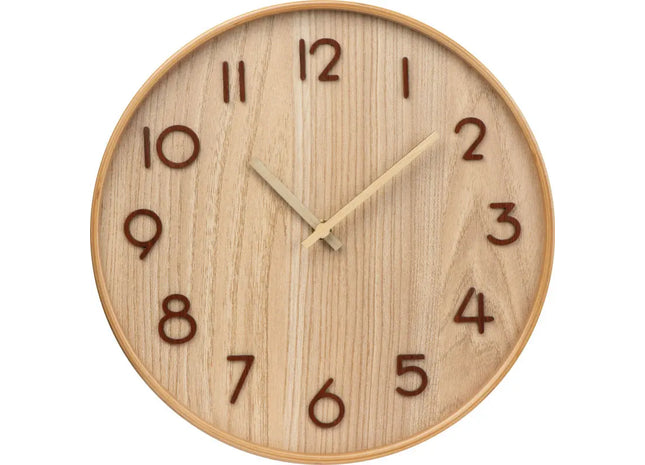 Beige Holzwanduhr, Elegantes Design, Präzise & Dekorativ TK Gruppe® Grosshandel 