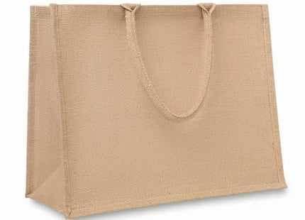 Beige Jute Shopping Tasche BRICK LANE - Umweltfreundliche und robuste Tragetasche TK Gruppe® Grosshandel 