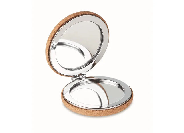 Beige Kork Make-Up-Spiegel GUAPA CORK - Stilvoll & Nachhaltig TK Gruppe® Grosshandel 