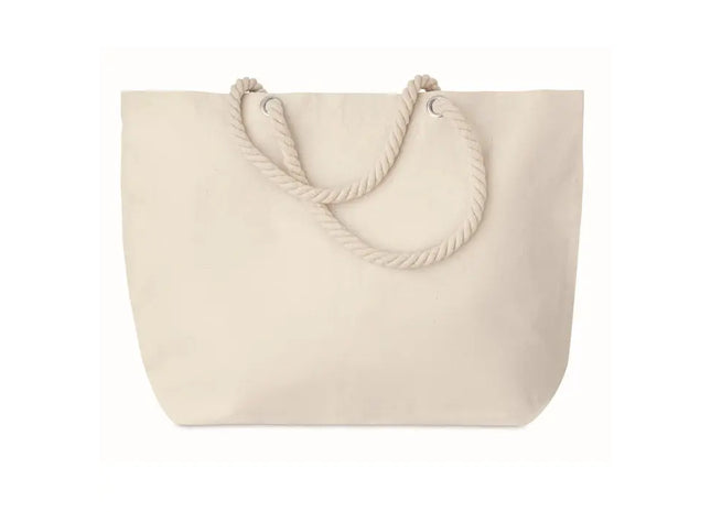 Beige MENORCA Strandtasche mit Kordelgriff – Elegant & Praktisch TK Gruppe® Grosshandel 