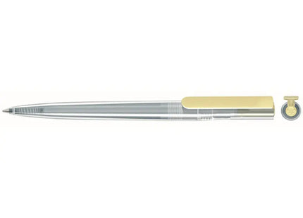Beige Recycled Pet Pen Switch Transparent Kg Drehkugelschreiber - Nachhaltig & Stilvoll TK Gruppe® Grosshandel 