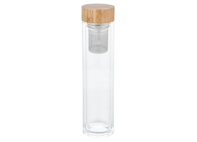 Beige SLEDGE Glasflasche mit Teesieb - Transparent & Stilvoll TK Gruppe® Grosshandel 