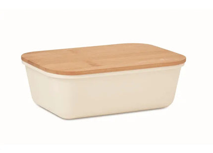 Beige THURSDAY Lunchbox with Bamboo Lid - Eco-Friendly, Stylish, Durable Meal Container TK Gruppe® Grosshandel 