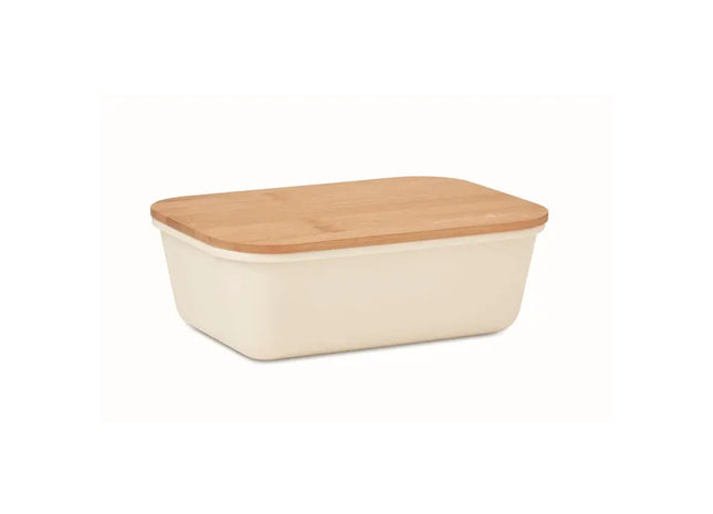 Beige THURSDAY Lunchbox with Bamboo Lid - Eco-Friendly, Stylish, Durable Meal Container TK Gruppe® Grosshandel 