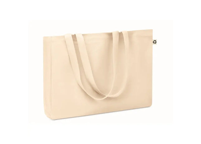 Beige recycelte Canvas-Tasche RESPECT – Nachhaltig, robust, stilvoll, vielseitig TK Gruppe® Grosshandel 
