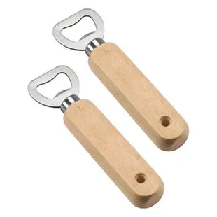 Beigefarbener Holz-Flaschenöffner – Naturbelassen und Robust TK Gruppe® Grosshandel 