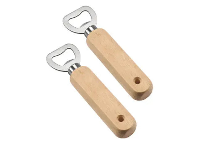 Beigefarbener Holz-Flaschenöffner – Naturbelassen und Robust TK Gruppe® Grosshandel 