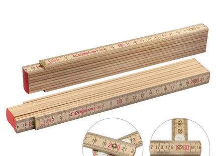 Beiger Holz-Zollstock – Zuverlässig & Natürlich für jeden Einsatz TK Gruppe® Grosshandel 