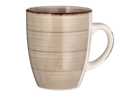 Beiger Steingutbecher - Rustikales Küchengeschirr, ca. 11cm Hoch TK Gruppe® Grosshandel 