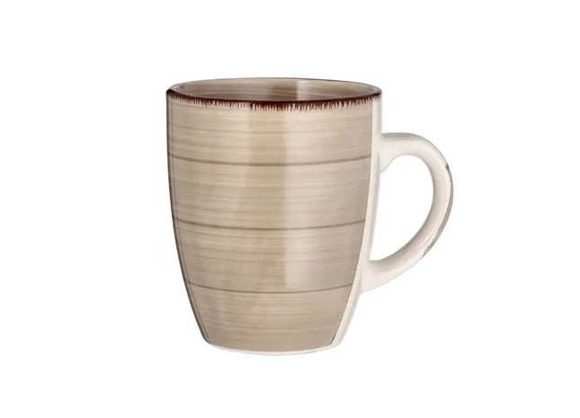 Beiger Steingutbecher - Rustikales Küchengeschirr, ca. 11cm Hoch TK Gruppe® Grosshandel 