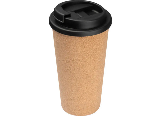 Beiger Trinkbecher, 400ml, mit Korkummantelung – Stilvoll & Praktisch TK Gruppe® Grosshandel 