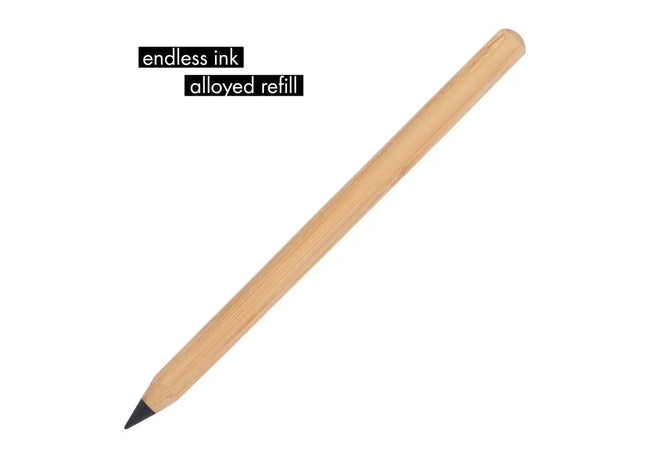 Beiges Bambusschreibgerät mit endloser, legierter Mine - Nachhaltig, Langlebig, Umweltfreundlich TK Gruppe® Grosshandel 
