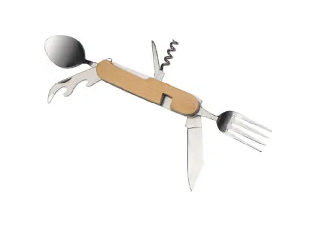 Beiges Campingbesteck-Set: Kompakt & Robust für Outdoor TK Gruppe® Grosshandel 