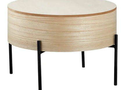 Beistelltisch mit Stauraum in Naturfinish, 32 cm hoch - Vielseitig & Platzsparend TK Gruppe® Grosshandel 