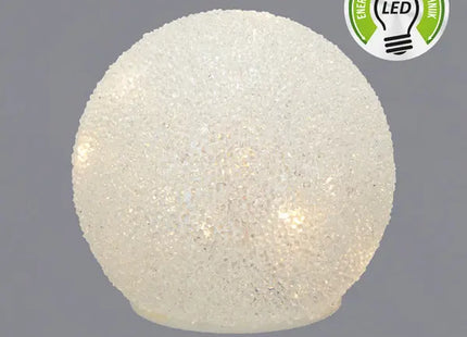 Beleuchtete Sphäre, Eiscreme-Design, Groß, Ca. 15cm Durchmesser - Dekorative LED-Kugel! TK Gruppe® Grosshandel 