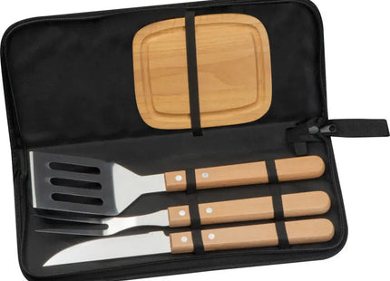 Belfast Deluxe BBQ-Werkzeugset - Hochwertiges Grillzubehör in Schwarz TK Gruppe® Grosshandel 