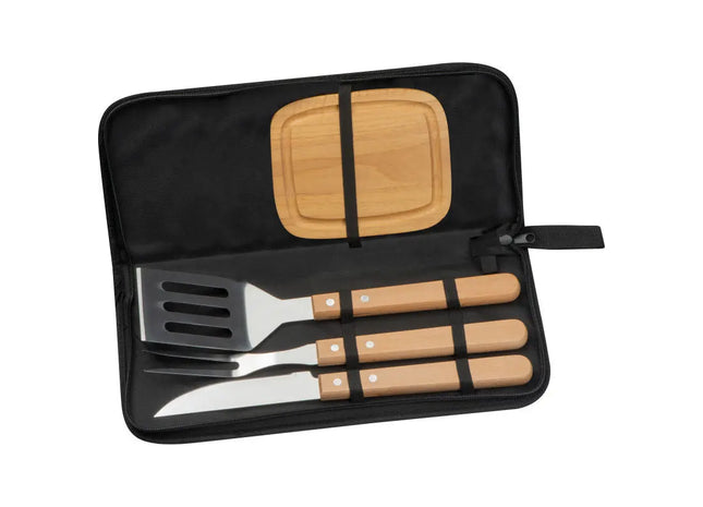 Belfast Deluxe BBQ-Werkzeugset - Hochwertiges Grillzubehör in Schwarz TK Gruppe® Grosshandel 